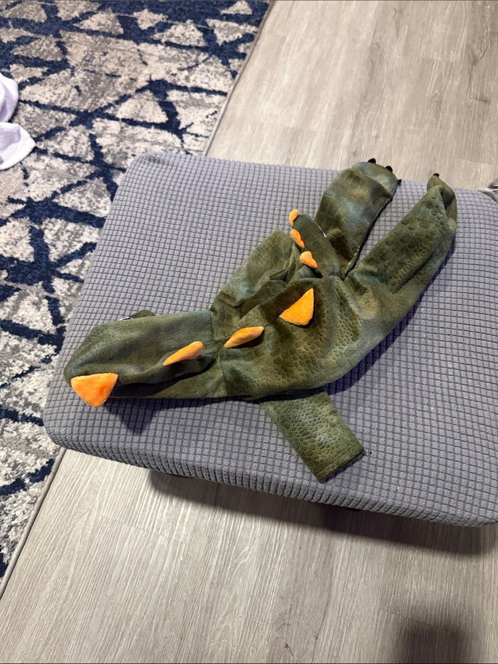 Dog Costume  Plush Dinosaur Costume with Orange Spikes